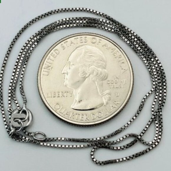 Sterling Silver Stick Figure Pendant Necklace on a Sterling Box Chain - Picture 12 of 14